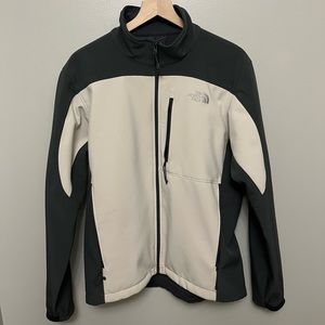 North Face Jacket White/Grey Size Medium